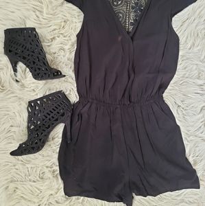 Super cute chic black romper!